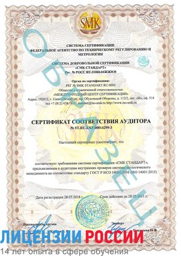 Образец сертификата соответствия аудитора Образец сертификата соответствия аудитора №ST.RU.EXP.00014299-3 Клин Сертификат ISO 14001